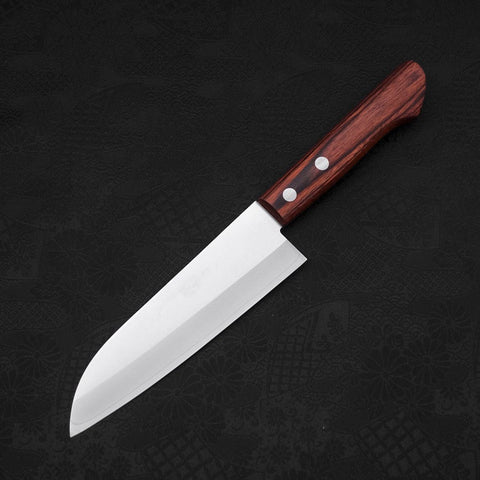 Santoku VG-1 Poliert Westlicher Mahagoni Griff 140mm-[Musashi]-[Japan-Küchenmesser]