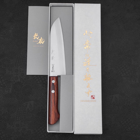 Santoku VG-1 Poliert Westlicher Mahagoni Griff 140mm-[Musashi]-[Japan-Küchenmesser]