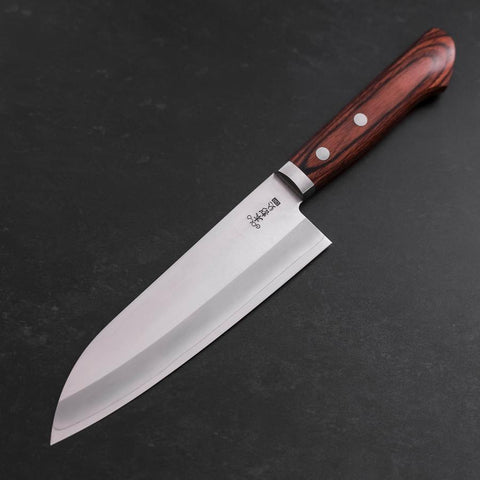 Santoku VG-1 Poliert Westlicher Mahagoni Griff 165mm-[Musashi]-[Japan-Küchenmesser]