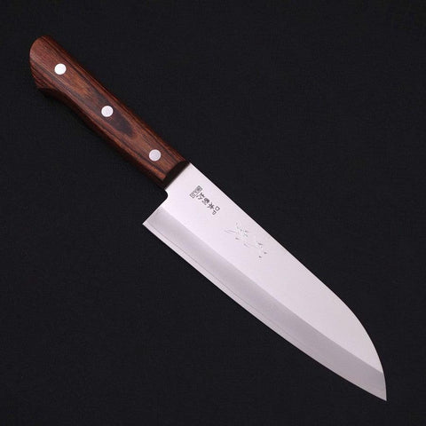 Santoku VG-1 Poliert Westlicher Mahagoni Griff 165mm-[Musashi]-[Japan-Küchenmesser]