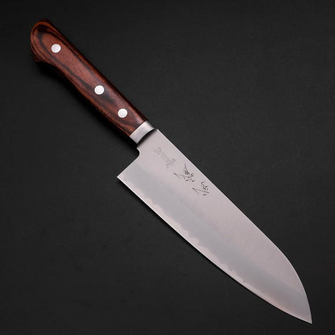 Santoku VG-1 Poliert Westlicher Mahagoni Griff 165mm-[Musashi]-[Japan-Küchenmesser]