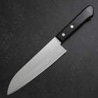 Santoku VG-1 Poliert Westlicher Schwarzer Griff 165mm (Tsuba-nashi)-[Musashi]-[Japan-Küchenmesser]