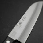 Santoku VG-1 Poliert Westlicher Schwarzer Griff 165mm (Tsuba-nashi)-[Musashi]-[Japan-Küchenmesser]