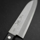 Santoku VG-1 Poliert Westlicher Schwarzer Griff 165mm (Tsuba-nashi)-[Musashi]-[Japan-Küchenmesser]
