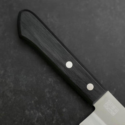 Santoku VG-1 Poliert Westlicher Schwarzer Griff 165mm (Tsuba-nashi)-[Musashi]-[Japan-Küchenmesser]