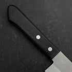 Santoku VG-1 Poliert Westlicher Schwarzer Griff 165mm (Tsuba-nashi)-[Musashi]-[Japan-Küchenmesser]