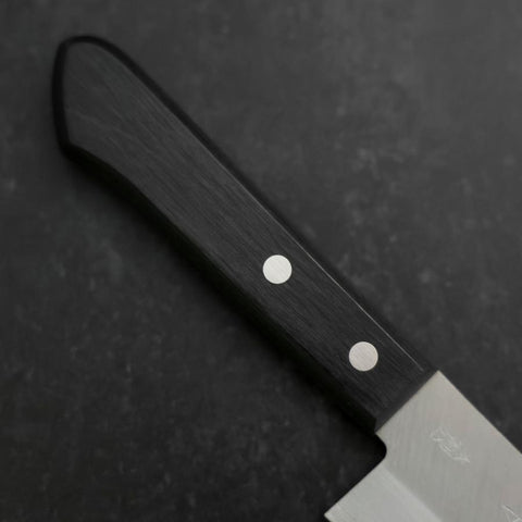 Santoku VG-1 Poliert Westlicher Schwarzer Griff 165mm (Tsuba-nashi)-[Musashi]-[Japan-Küchenmesser]