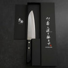 Santoku VG-1 Poliert Westlicher Schwarzer Griff 165mm (Tsuba-nashi)-[Musashi]-[Japan-Küchenmesser]