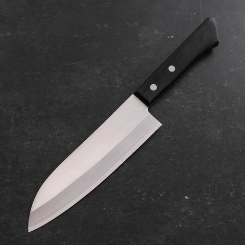 Santoku VG-1 Poliert Westlicher Schwarzer Griff 180mm-[Musashi]-[Japan-Küchenmesser]