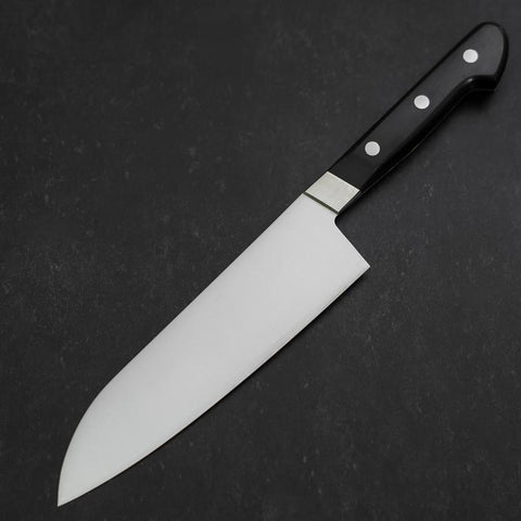 Santoku VG-1 Polished Western Black Handle 165mm-[Musashi]-[Japan-Küchenmesser]