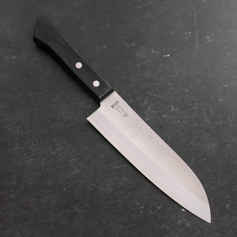 Santoku VG-1 Polished Western Black Handle 165mm-[Musashi]-[Japanese-Kitchen-Knives]