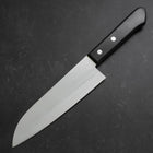 Santoku VG-1 Polished Western Black Handle 165mm (Tsuba-nashi)-[Musashi]-[Japan-Küchenmesser]