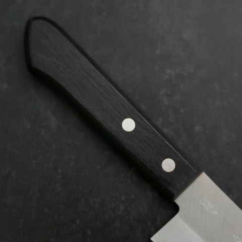 Santoku VG-1 Polished Western Black Handle 165mm (Tsuba-nashi)