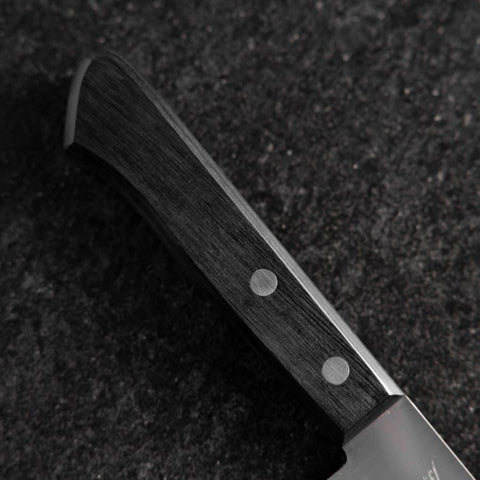 Santoku VG-1 Polished Western Black Handle 165mm（Tsuba-nashi) (6.5”)-[Musashi]-[Japan-Küchenmesser]