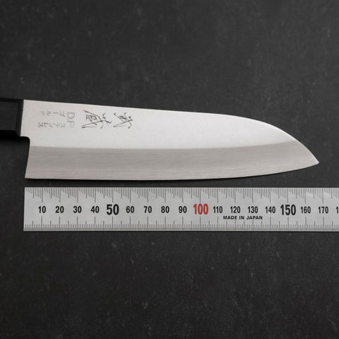 Santoku VG-1 Polished Western Black Handle 170mm (Tsuba-nashi) (6.7”)-[Musashi]-[Japan-Küchenmesser]