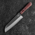 Santoku VG-1 Polished Western Rosewood Handle 170mm (Tsuba Nashi) (6.7”)-[Musashi]-[Japan-Küchenmesser]