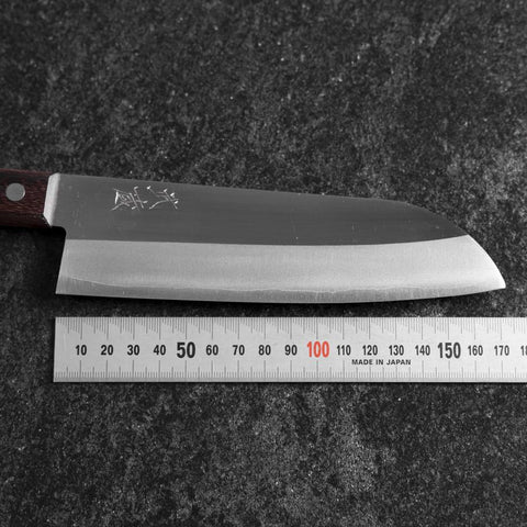 Santoku VG-1 Polished Western Rosewood Handle 170mm (Tsuba Nashi) (6.7”)-[Musashi]-[Japan-Küchenmesser]