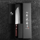 Santoku VG-1 Polished Western Rosewood Handle 170mm (Tsuba Nashi) (6.7”)-[Musashi]-[Japan-Küchenmesser]
