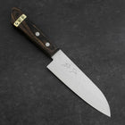 Santoku VG-1 Tsuchime Brauner Westlicher Mahagoniholz Griff 130mm (Tsuba Nashi)-[Musashi]-[Japan-Küchenmesser]