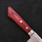 Santoku VG-1 Tsuchime Damascus Western Red Handle 130mm (5.1”)-[Musashi]-[Japan-Küchenmesser]
