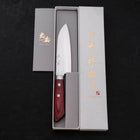 Santoku VG-1 Tsuchime Roter Westlicher Griff 135mm-[Musashi]-[Japan-Küchenmesser]