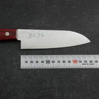 Santoku VG-1 Tsuchime Western Red Mahogany Handle 130mm (Tsuba Nashi) (5.1”)-[Musashi]-[Japan-Küchenmesser]