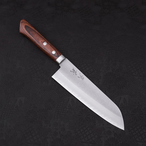 Santoku VG-1, Tsuchime Westlicher Griff Rot, 170mm-[Musashi]-[Japan-Küchenmesser]