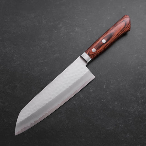 Santoku VG-1 Tsuchime Westlicher Mahagoni Griff 165mm-[Musashi]-[Japan-Küchenmesser]