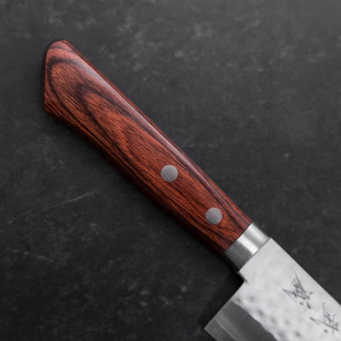 Santoku VG-1 Tsuchime Westlicher Mahagoni Griff 165mm-[Musashi]-[Japan-Küchenmesser]
