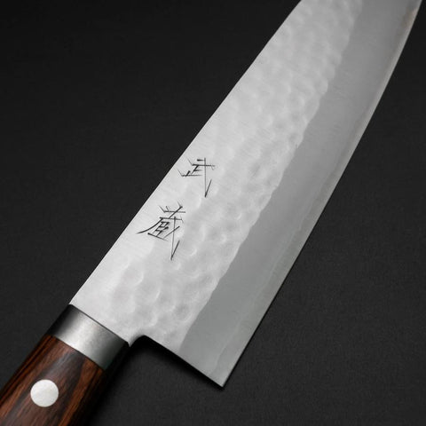 Santoku VG-1 Tsuchime Westlicher Mahagoni Griff 170mm-[Musashi]-[Japan-Küchenmesser]