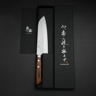 Santoku VG-1 Tsuchime Westlicher Mahagoni Griff 170mm-[Musashi]-[Japan-Küchenmesser]