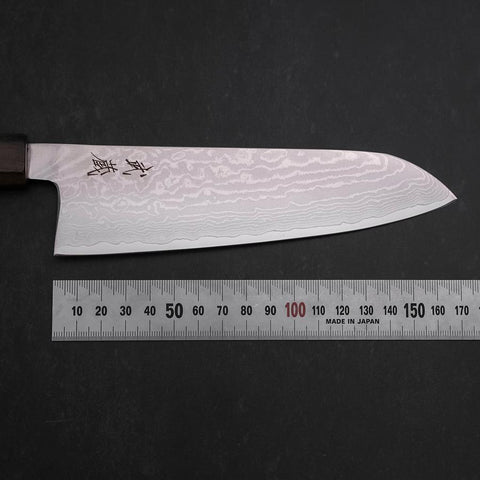 Santoku VG-10 Damascus Ashwood Handle 165mm (6.5”)-[Musashi]-[Japan-Küchenmesser]