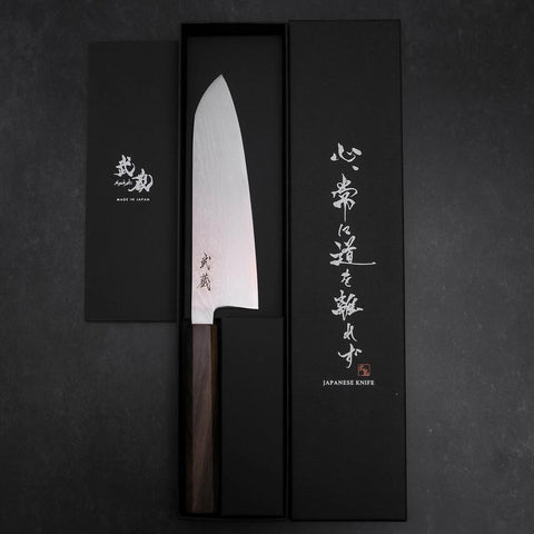 Santoku VG-10 Damascus Ashwood Handle 165mm (6.5”)-[Musashi]-[Japan-Küchenmesser]
