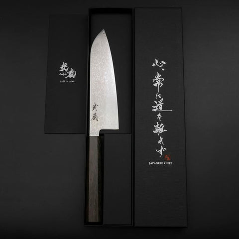 Santoku VG-10 Damascus Ashwood Handle 170mm (6.7”)-[Musashi]-[Japan-Küchenmesser]