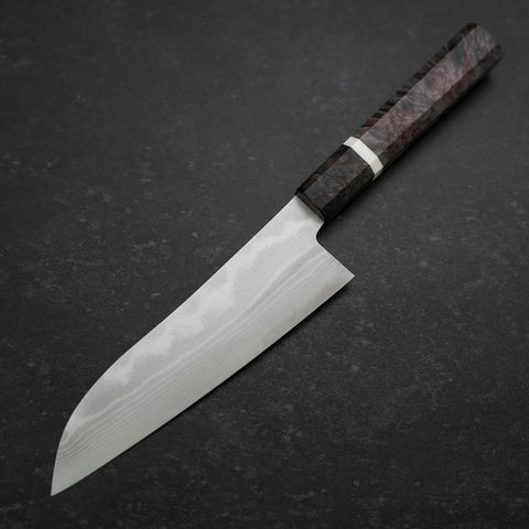 Santoku VG-10 Damascus Maple Handle 180mm (7”)-[Musashi]-[Japan-Küchenmesser]