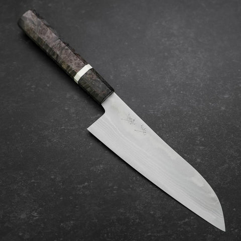 Santoku VG-10 Damascus Maple Handle 180mm (7”)-[Musashi]-[Japan-Küchenmesser]