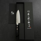 Santoku VG-10 Damascus Western Black Handle 135mm (5.3”)-[Musashi]-[Japan-Küchenmesser]