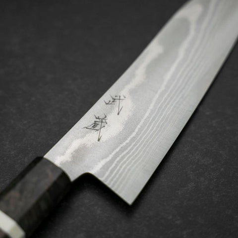 Santoku VG-10 Damast Ahornholz Griff 180mm-[Musashi]-[Japan-Küchenmesser]