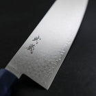 Santoku VG-10 Damast Blauer Birkenholz Griff 180mm-[Musashi]-[Japan-Küchenmesser]