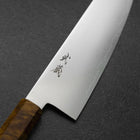 Santoku VG-10 Damast Braun-Gelber Birkenholz Griff 180mm-[Musashi]-[Japan-Küchenmesser]