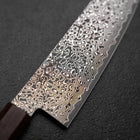 Santoku VG-10 Damast Brauner Birkenholz Griff 165mm-[Musashi]-[Japan-Küchenmesser]