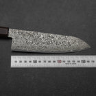 Santoku VG-10 Damast Brauner Birkenholz Griff 165mm-[Musashi]-[Japan-Küchenmesser]