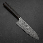 Santoku VG-10 Damast Brauner Birkenholz Griff 165mm-[Musashi]-[Japan-Küchenmesser]