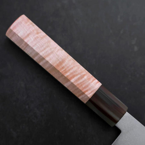 Santoku VG-10 Damast Büffelhorn und Ahorn Griff in Hellem Rosa 180mm-[Musashi]-[Japan-Küchenmesser]
