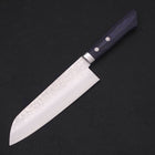 Santoku VG-10 Damast Dunkelblau Westlicher Griff 170mm-[Musashi]-[Japan-Küchenmesser]