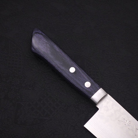 Santoku VG-10 Damast Dunkelblau Westlicher Griff 170mm-[Musashi]-[Japan-Küchenmesser]