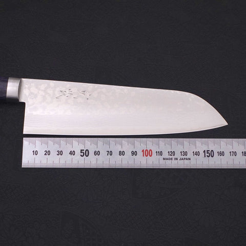 Santoku VG-10 Damast Dunkelblau Westlicher Griff 170mm-[Musashi]-[Japan-Küchenmesser]