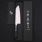 Santoku VG-10 Damast Dunkelblau Westlicher Griff 170mm-[Musashi]-[Japan-Küchenmesser]