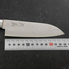 Santoku VG-10 Damast Dunkelblauer Westlicher Griff 135mm-[Musashi]-[Japan-Küchenmesser]