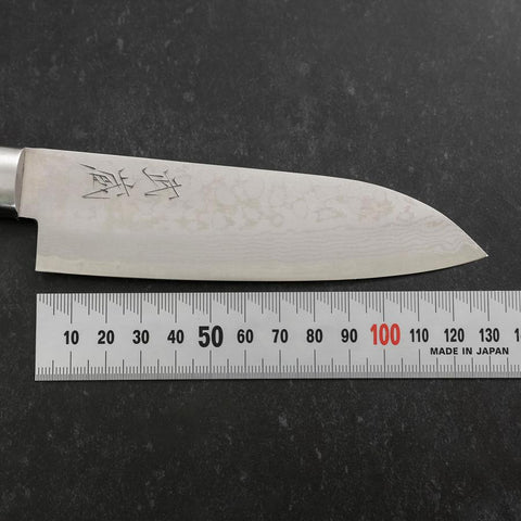 Santoku VG-10 Damast Dunkelblauer Westlicher Griff 135mm-[Musashi]-[Japan-Küchenmesser]